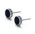316L Surgical-Steel Greek Pattern Black Hypoallergenic Men & Women Stud Earrings